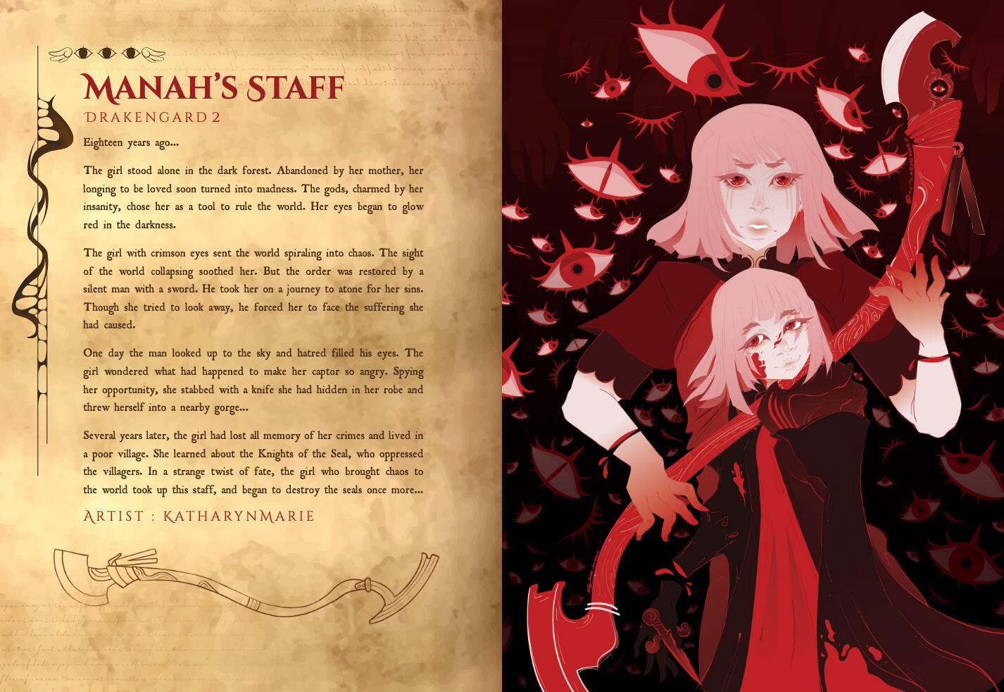 Drakengard Weapon Zine - Formatting, Logo & Illustration