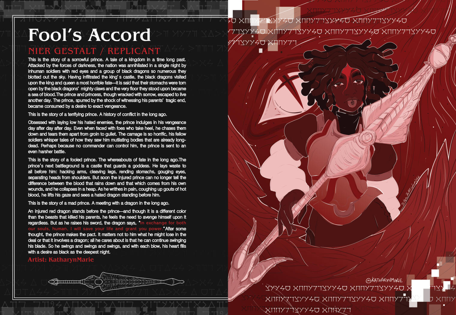 Nier Weapon Zine - Formatting, Logo & Illustration
